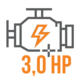 Motor power: 3.0 HP